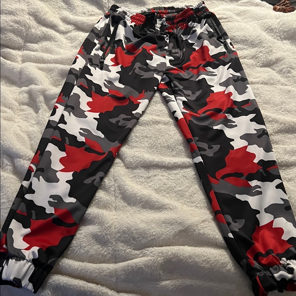 Camouflage Red and Black Men's Joggers